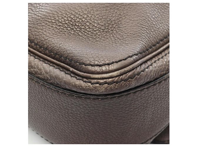 Céline Borsa a tracolla in pelle marrone Celine - vista 9