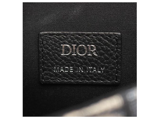 Borsa a Spalla Dior GALLOP Oblique di Christian Dior Nero Blu Beige - vista 4