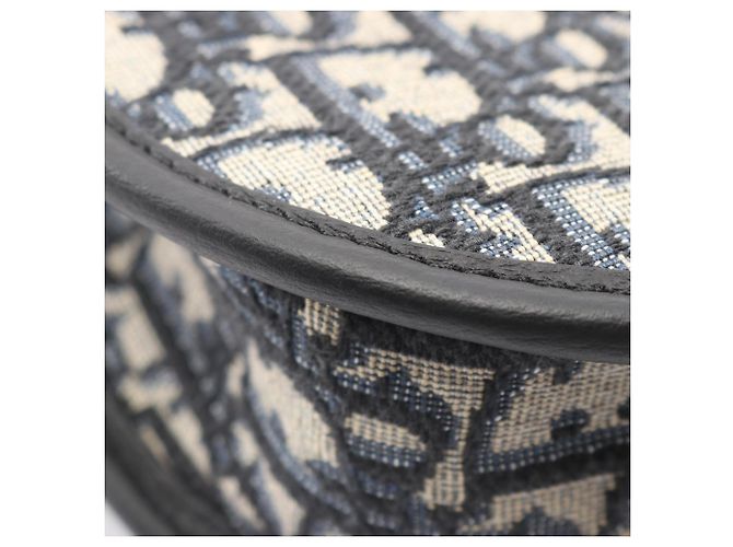 Borsa a Spalla Dior GALLOP Oblique di Christian Dior Nero Blu Beige - vista 5