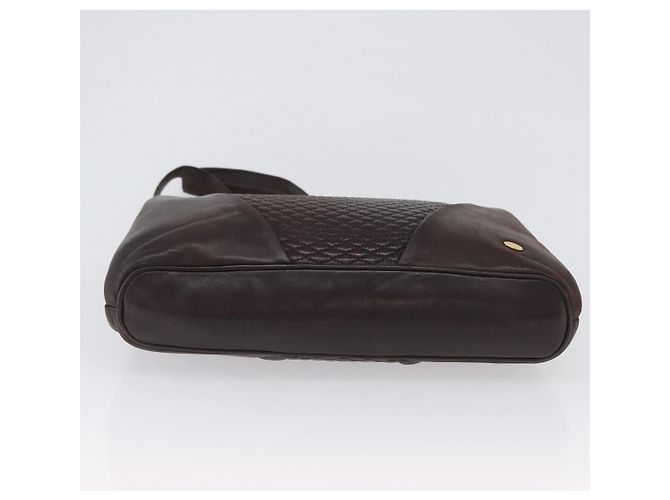 BALLY Borsa a Spalla in Pelle Marrone Scuro Oro Auth ka2757 D'oro - vista 10