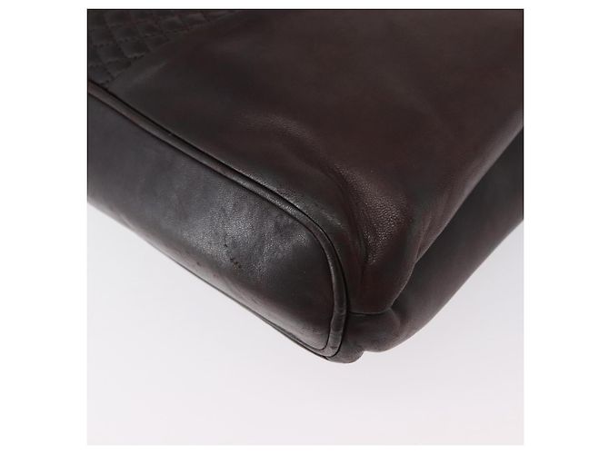 BALLY Borsa a Spalla in Pelle Marrone Scuro Oro Auth ka2757 D'oro - vista 14