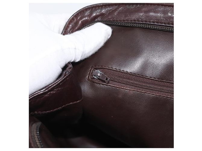 BALLY Borsa a Spalla in Pelle Marrone Scuro Oro Auth ka2757 D'oro - vista 21