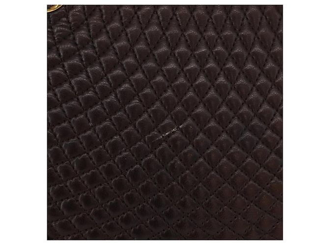 BALLY Borsa a Spalla in Pelle Marrone Scuro Oro Auth ka2757 D'oro - vista 4
