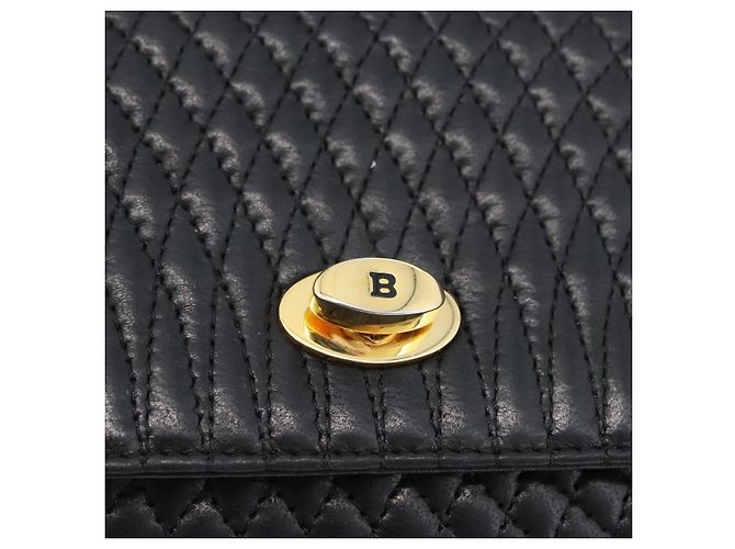 BALLY Borsa a Spalla Trapuntata in Pelle 2 in 1 Nera Oro Auth BA11038 Nero D'oro - vista 16