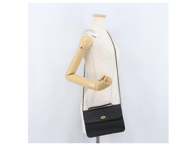 BALLY Borsa a Spalla Trapuntata in Pelle 2 in 1 Nera Oro Auth BA11038 Nero D'oro - vista 24