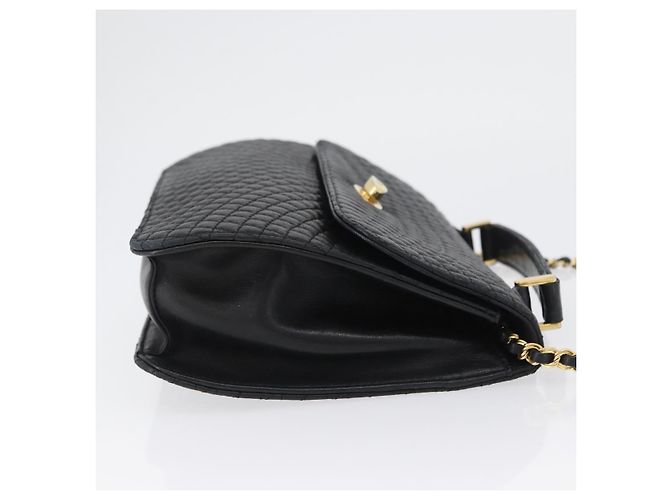 BALLY Borsa a Spalla Trapuntata in Pelle 2 in 1 Nera Oro Auth BA11038 Nero D'oro - vista 4