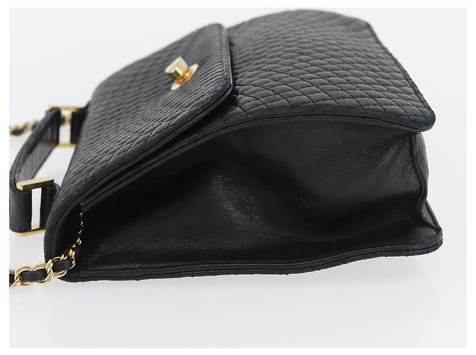 BALLY Borsa a Spalla Trapuntata in Pelle 2 in 1 Nera Oro Auth BA11038 Nero D'oro - vista 5