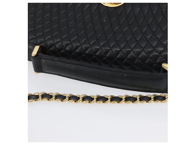 BALLY Borsa a Spalla Trapuntata in Pelle 2 in 1 Nera Oro Auth BA11038 Nero D'oro - vista 7