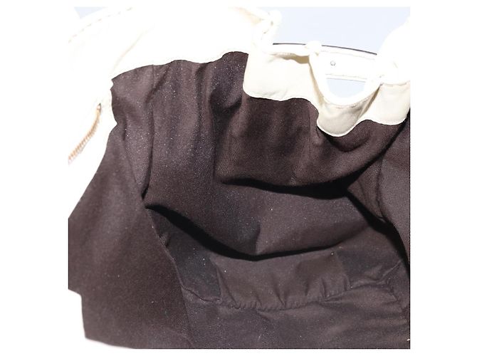 Borsa a mano in pelle bianca e oro GUCCI 189883 Auth ka2690 Bianco D'oro - vista 18
