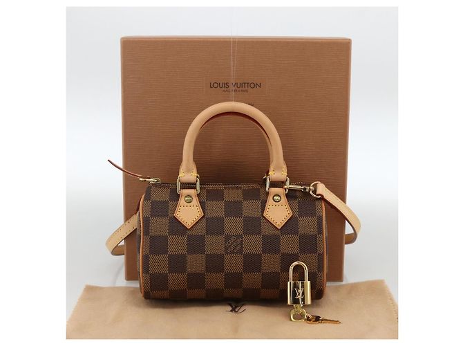 LOUIS VUITTON Mini Speedy Borsa a Mano Damier Ebene LV Auth LNZ532SM - vista 12