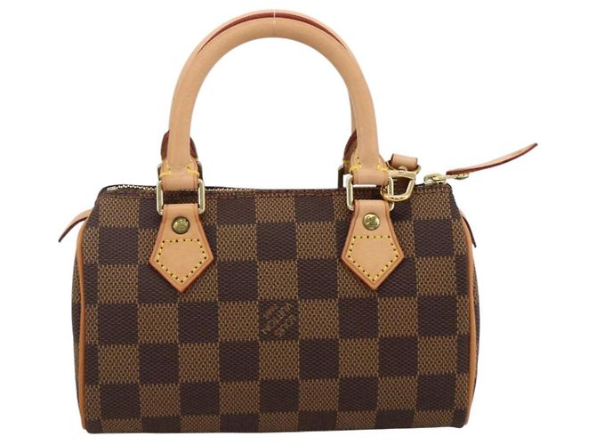 LOUIS VUITTON Mini Speedy Borsa a Mano Damier Ebene LV Auth LNZ532SM - vista 2