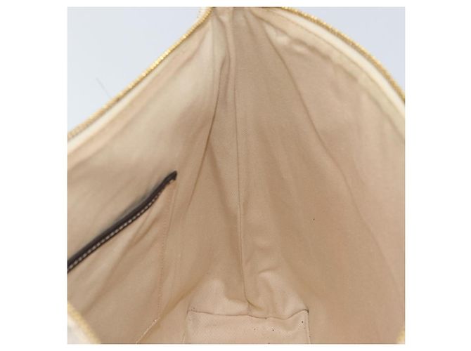 Céline Bolsa tote em lona Macadam CELINE em couro PVC branco e dourado Auth am10839 - vista 19