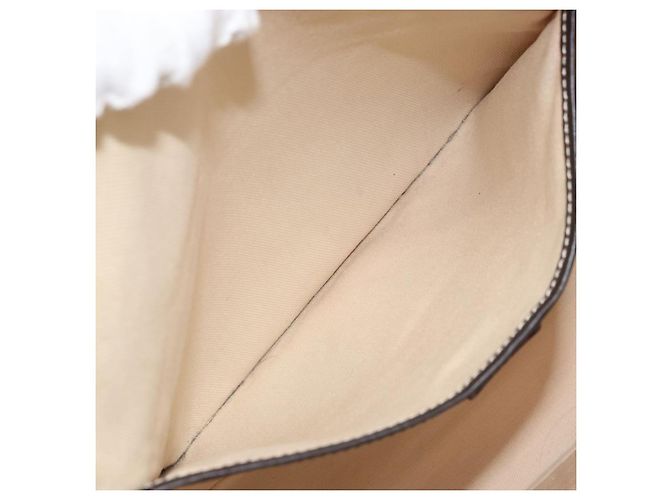 Céline Bolsa tote em lona Macadam CELINE em couro PVC branco e dourado Auth am10839 - vista 21