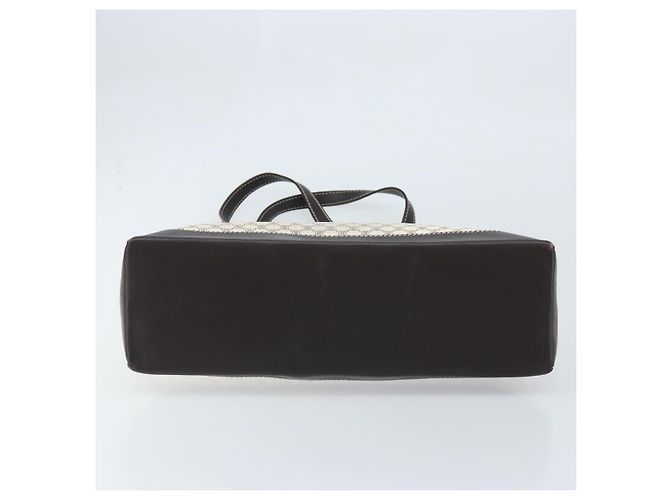 Céline Bolsa tote em lona Macadam CELINE em couro PVC branco e dourado Auth am10839 - vista 9
