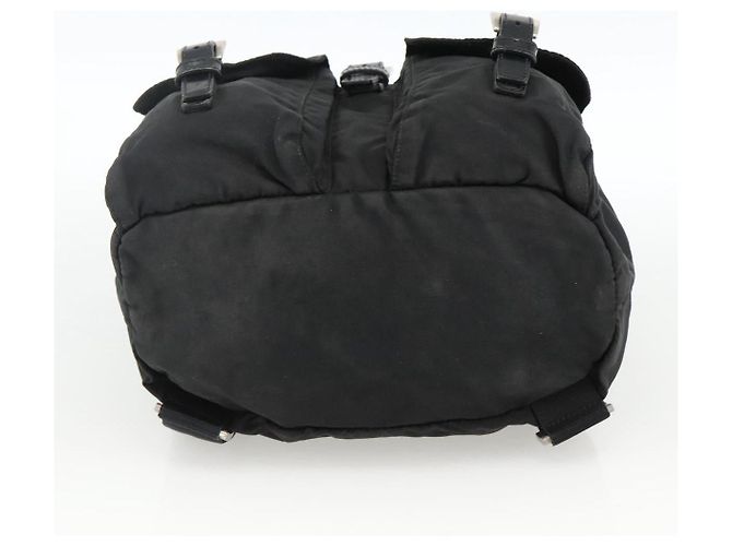 Zaino PRADA in nylon argento nero Auth bs33519 - vista 11
