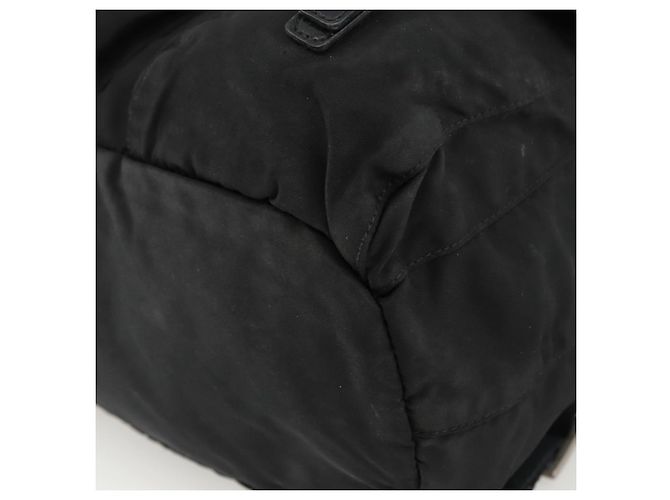 Zaino PRADA in nylon argento nero Auth bs33519 - vista 12