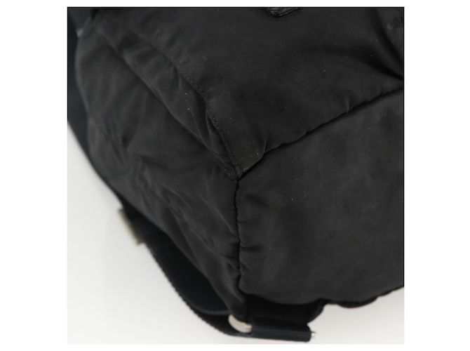 Zaino PRADA in nylon argento nero Auth bs33519 - vista 13
