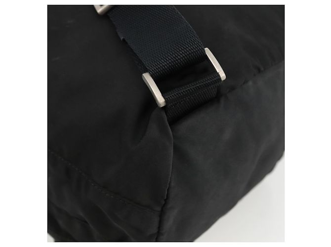 Zaino PRADA in nylon argento nero Auth bs33519 - vista 15