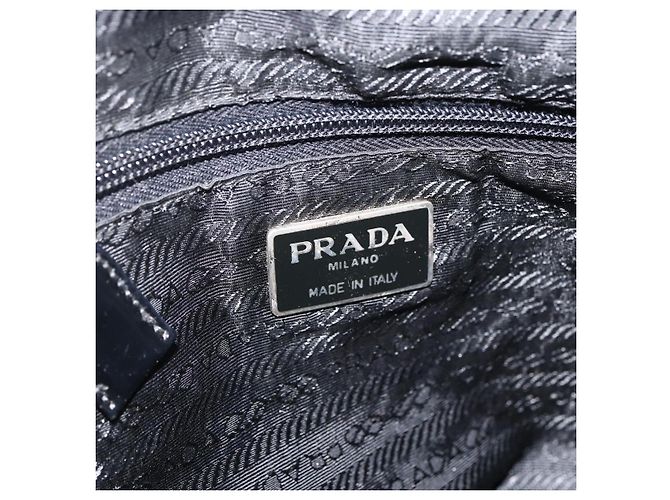Zaino PRADA in nylon argento nero Auth bs33519 - vista 19