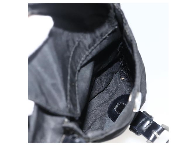 Zaino PRADA in nylon argento nero Auth bs33519 - vista 25