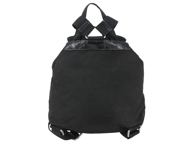 Zaino PRADA in nylon argento nero Auth bs33519 - vista 3