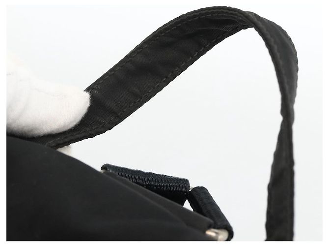 Zaino PRADA in nylon argento nero Auth bs33519 - vista 8