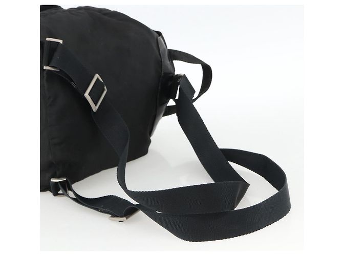 Zaino PRADA in nylon argento nero Auth bs33519 - vista 9