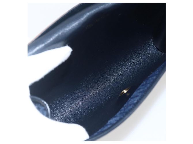 Borsa a spalla in tela Trotter Christian Dior blu navy oro Auth fm5213 - vista 17