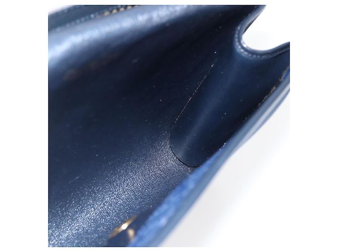 Borsa a spalla in tela Trotter Christian Dior blu navy oro Auth fm5213 - vista 18