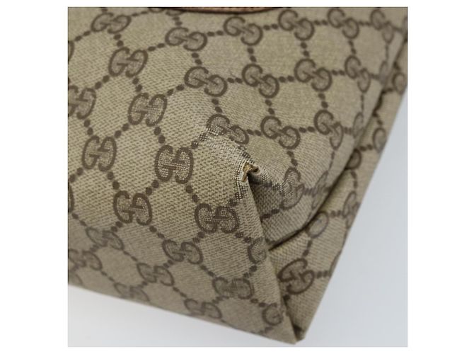 Borsa tote Gucci GG Supreme Web Sherry Line in PVC beige e oro 39 02 003 Auth BA10068 D'oro - vista 10