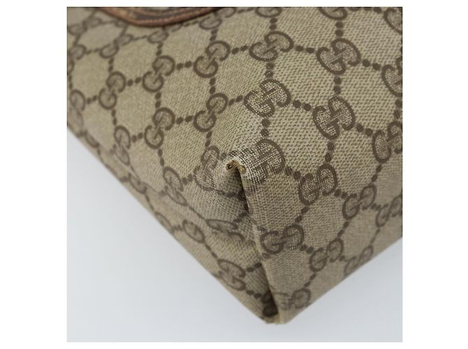 Borsa tote Gucci GG Supreme Web Sherry Line in PVC beige e oro 39 02 003 Auth BA10068 D'oro - vista 11