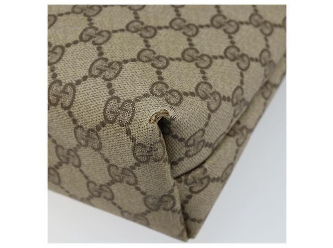 Borsa tote Gucci GG Supreme Web Sherry Line in PVC beige e oro 39 02 003 Auth BA10068 D'oro - vista 12
