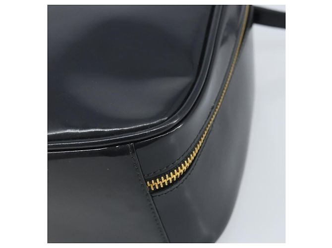 Borsa a mano Vanity Bamboo GUCCI in vernice 2way blu navy oro 000 3270 0323 Auth BA10568 D'oro - vista 12