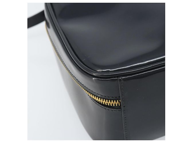 Borsa a mano Vanity Bamboo GUCCI in vernice 2way blu navy oro 000 3270 0323 Auth BA10568 D'oro - vista 13