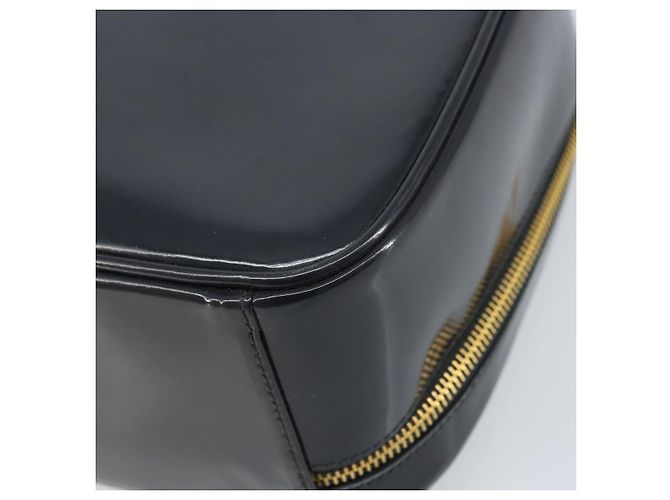 Borsa a mano Vanity Bamboo GUCCI in vernice 2way blu navy oro 000 3270 0323 Auth BA10568 D'oro - vista 14