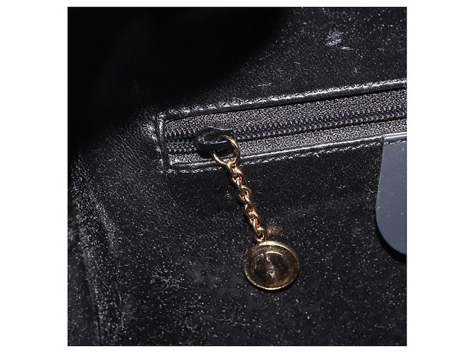 Borsa a mano Vanity Bamboo GUCCI in vernice 2way blu navy oro 000 3270 0323 Auth BA10568 D'oro - vista 21