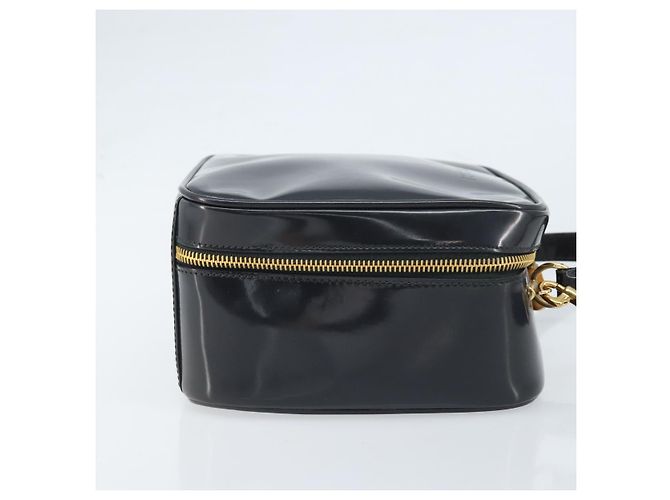 Borsa a mano Vanity Bamboo GUCCI in vernice 2way blu navy oro 000 3270 0323 Auth BA10568 D'oro - vista 4