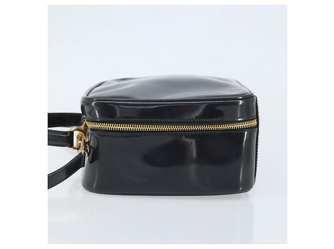 Borsa a mano Vanity Bamboo GUCCI in vernice 2way blu navy oro 000 3270 0323 Auth BA10568 D'oro - vista 5
