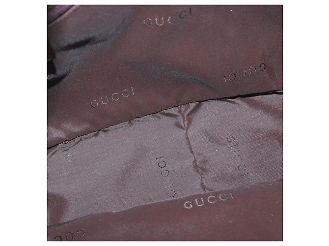 Borsa a mano in nylon Gucci Bamboo 2way Nera Argento 001 1638 3754 Auth ep13341 Nero - vista 17
