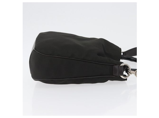 Borsa a mano in nylon Gucci Bamboo 2way Nera Argento 001 1638 3754 Auth ep13341 Nero - vista 4