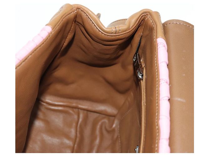 Borsa Miu Miu Matelassé in pelle 2 in 1 rosa argento Auth 172533M - vista 22