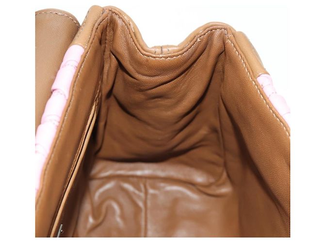 Borsa Miu Miu Matelassé in pelle 2 in 1 rosa argento Auth 172533M - vista 23