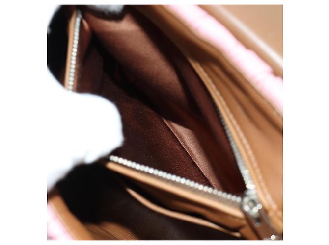 Borsa Miu Miu Matelassé in pelle 2 in 1 rosa argento Auth 172533M - vista 25