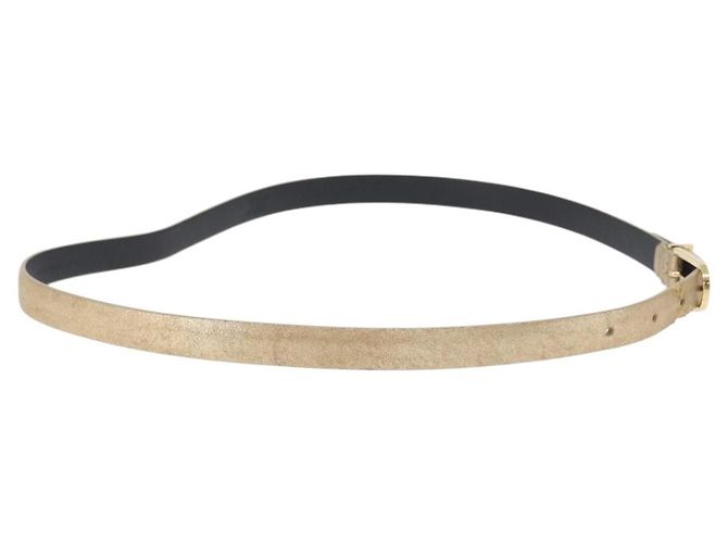 Cinturón CHANEL de cuero 33,5"" Oro CC Auth 172424A Dorado - vista 4