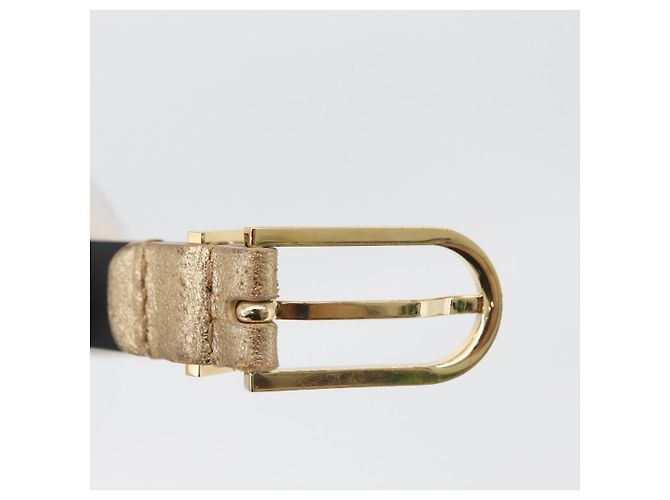 Cinturón CHANEL de cuero 33,5"" Oro CC Auth 172424A Dorado - vista 6