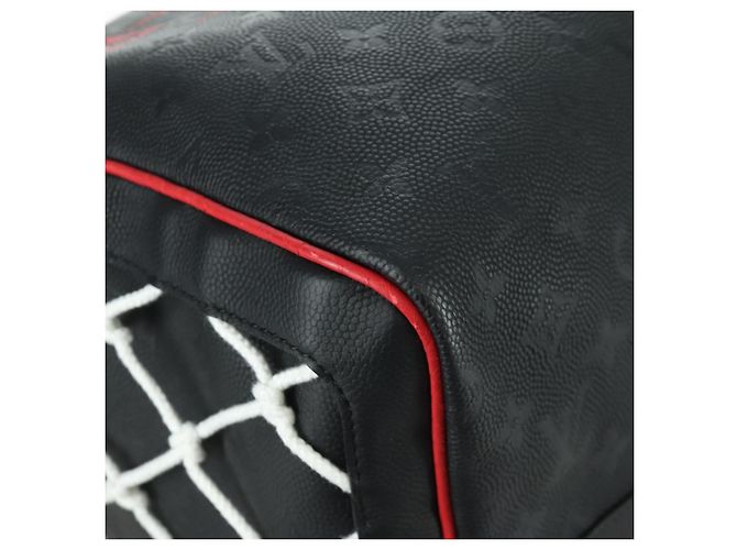 LOUIS VUITTON LV X NBA Keepall Bandouliere 55 Borsa Nera M58516 LV Auth 166944SM Nero Monogramma - vista 19