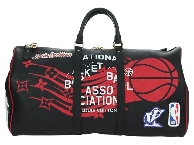 LOUIS VUITTON LV X NBA Keepall Bandouliere 55 Borsa Nera M58516 LV Auth 166944SM Nero Monogramma - vista 2