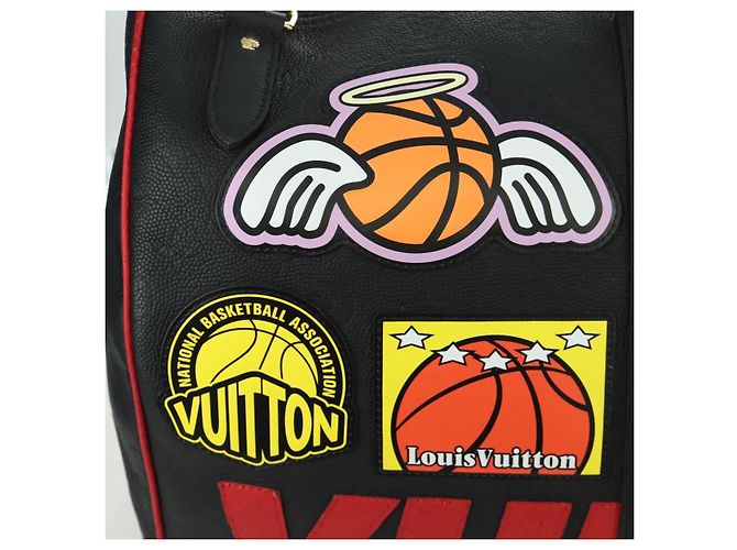 LOUIS VUITTON LV X NBA Keepall Bandouliere 55 Borsa Nera M58516 LV Auth 166944SM Nero Monogramma - vista 27
