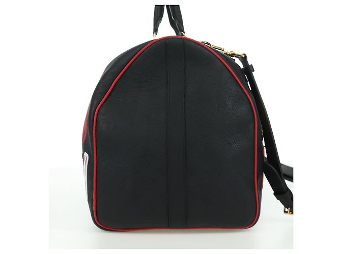 LOUIS VUITTON LV X NBA Keepall Bandouliere 55 Borsa Nera M58516 LV Auth 166944SM Nero Monogramma - vista 4