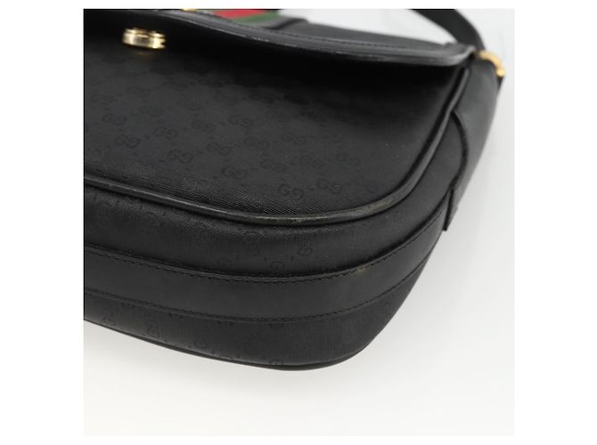 Borsa Sherry Line in PVC nero Micro GG Supreme Web di GUCCI 001 115 0914 Auth ARZ351 D'oro - vista 10